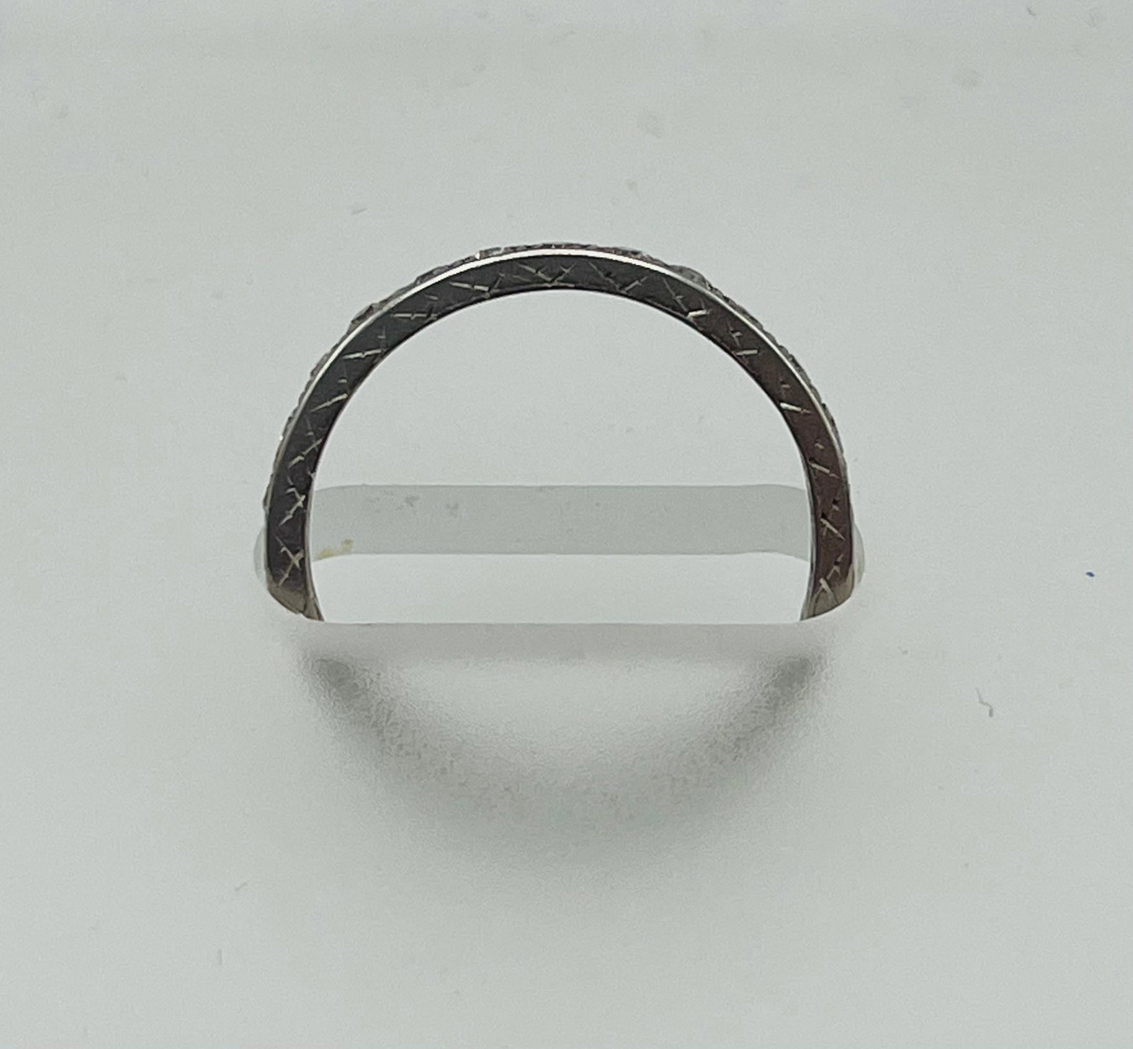 Art Deco 0.26 Carat Diamond Platinum Band Ring - 2