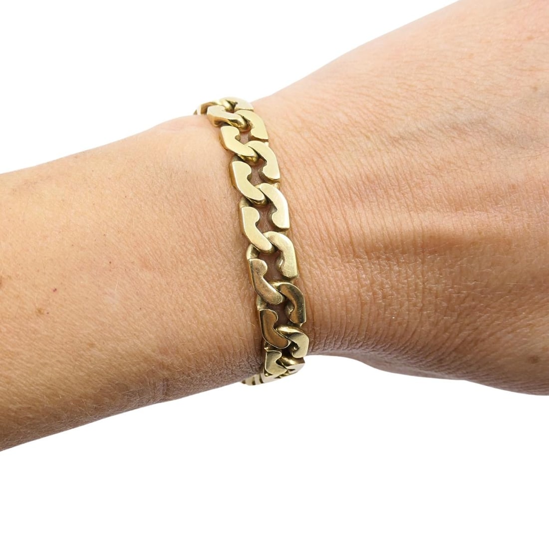 Vintage Italian 14K Gold Curb-Link Chain Bracelet - 3