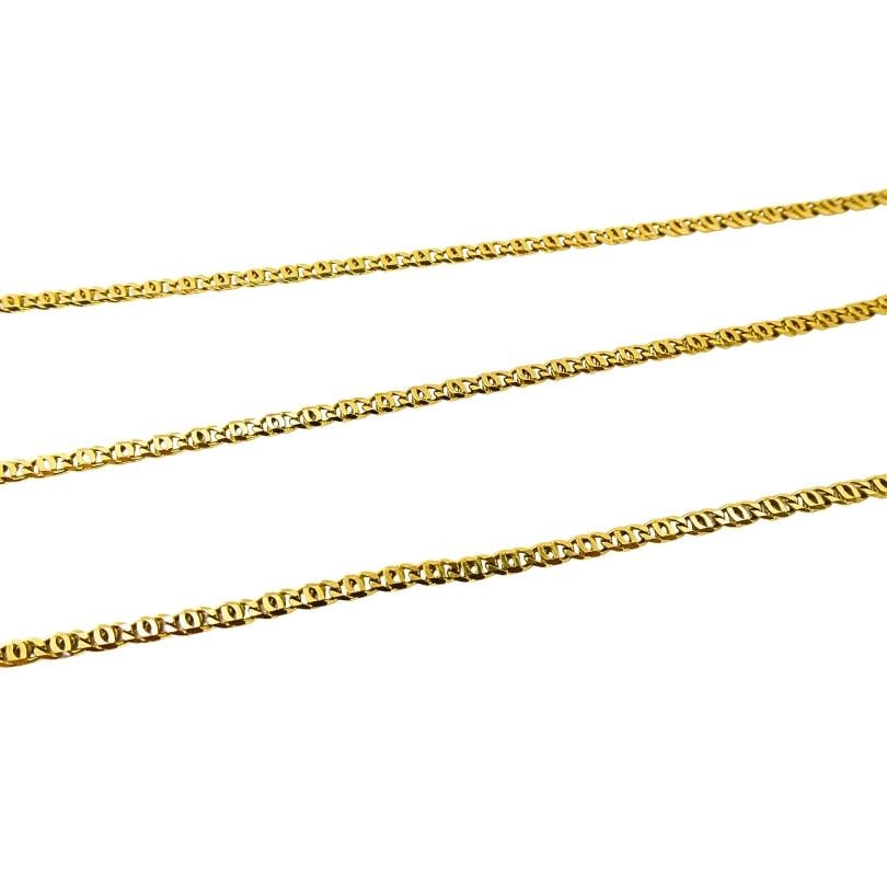 Vintage 14k Gold Masquerade Pendant 18k Gold Chain Necklace - 5
