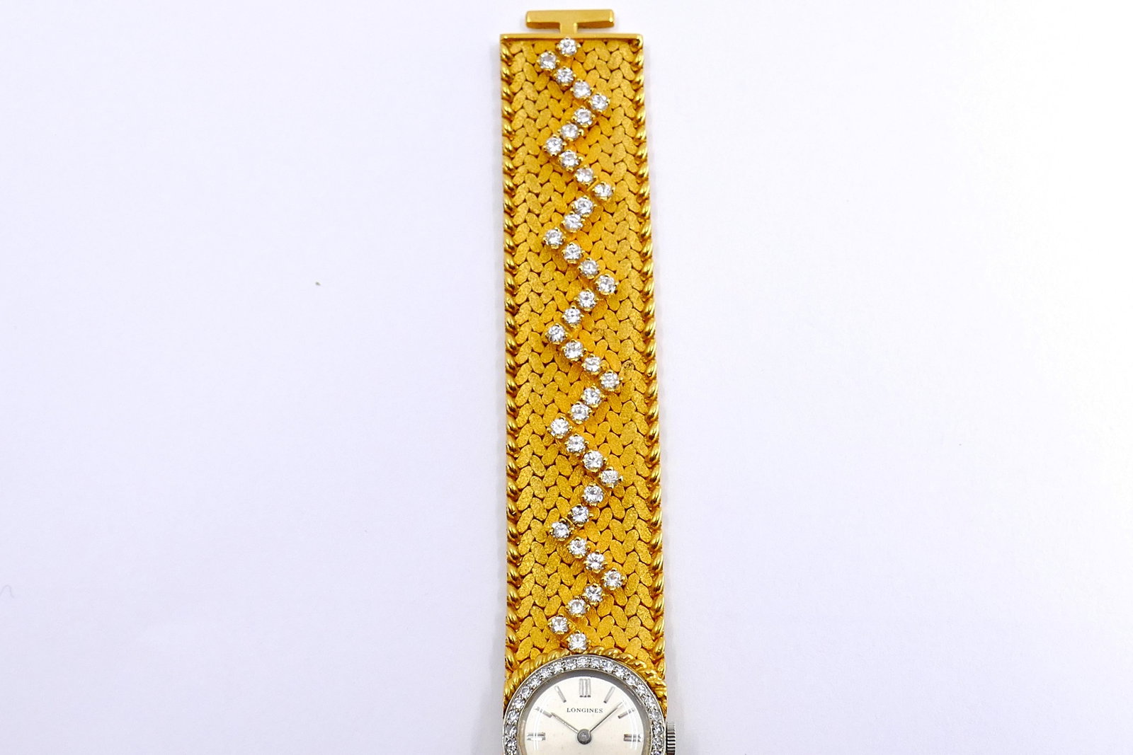 Vintage Cartier 18k Gold Diamond Braided Watch - 4