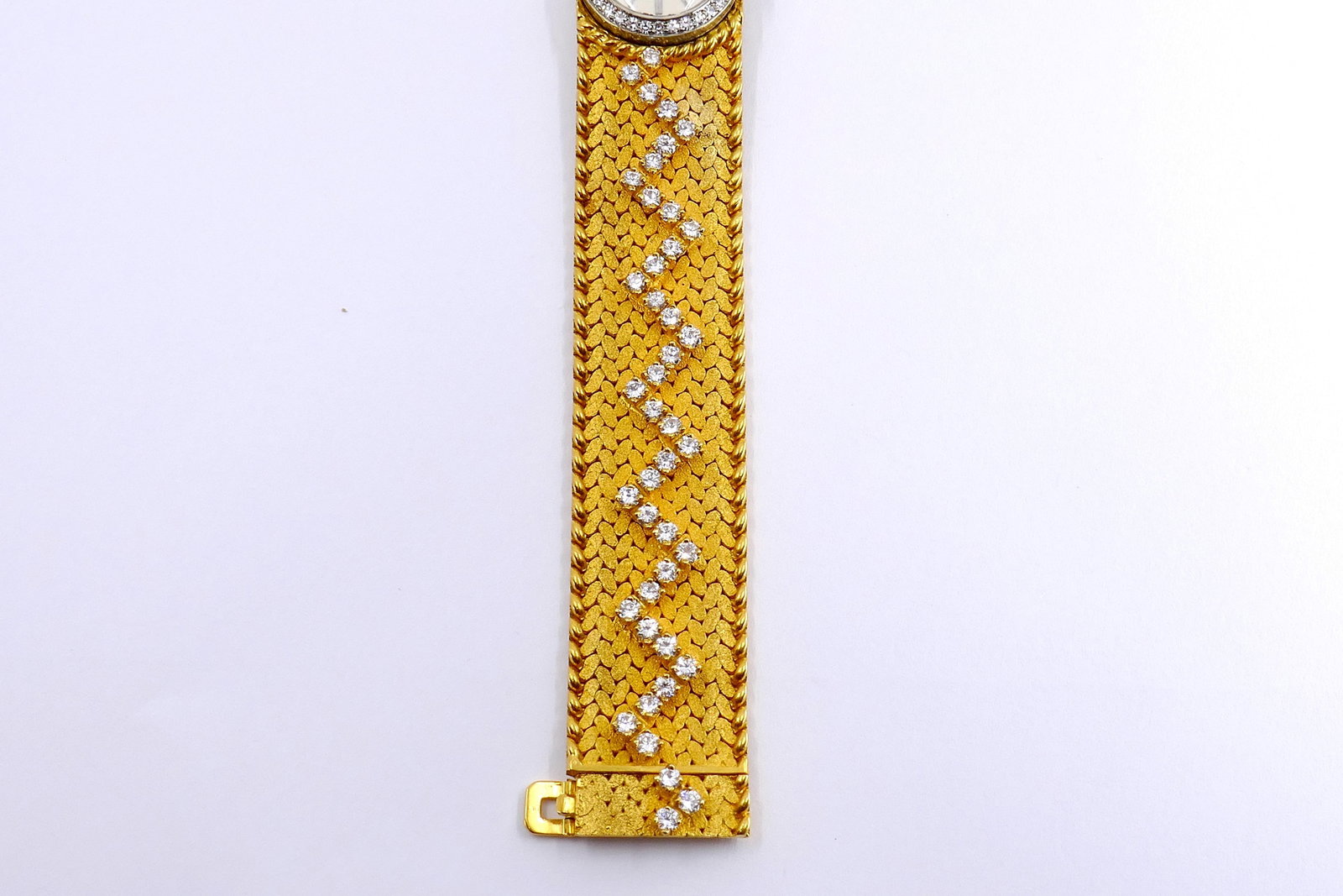 Vintage Cartier 18k Gold Diamond Braided Watch - 5