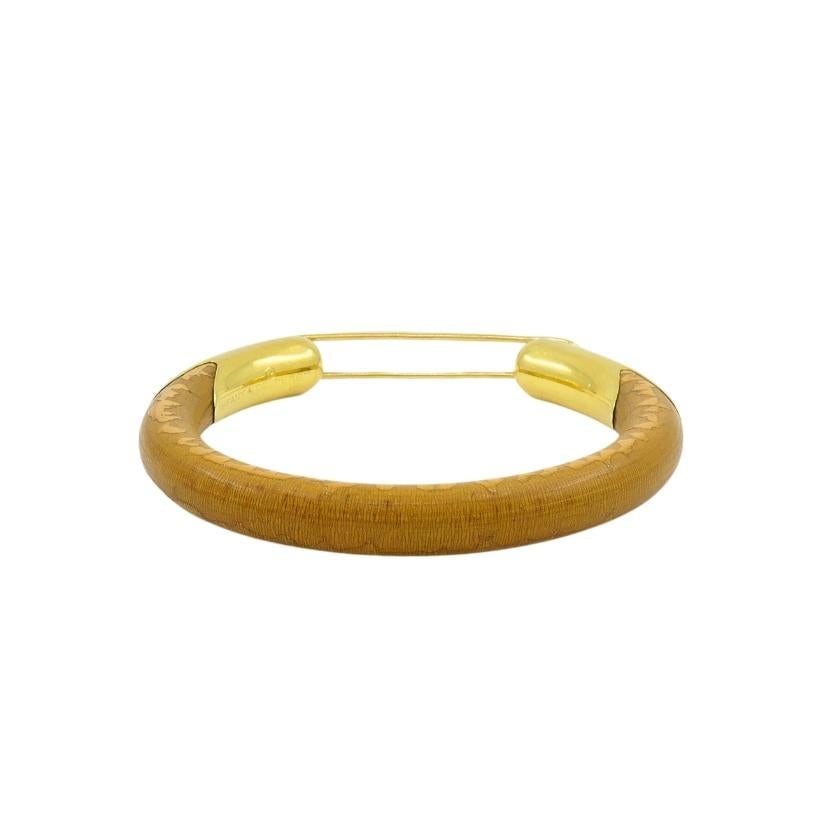 Rare Elsa Peretti for Tiffany & Co. Gold Lapis Lazuli Rattan Bracelet - 2