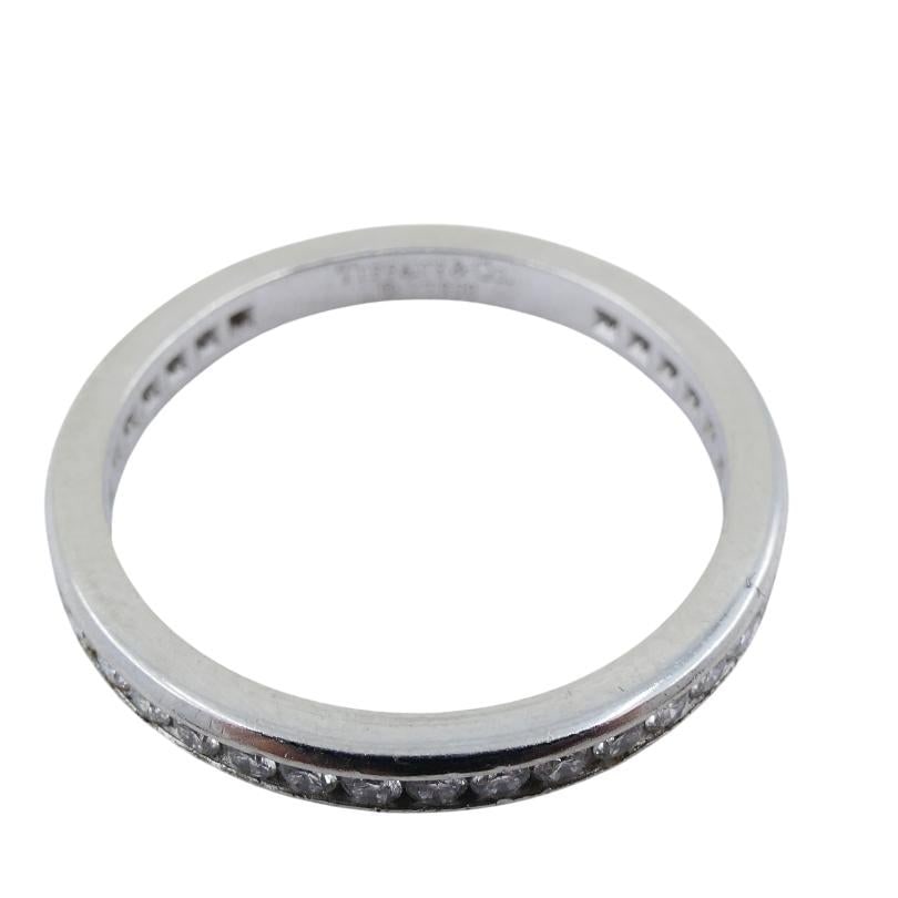Tiffany & Co. Wedding Band Platinum Diamond Ring - 4