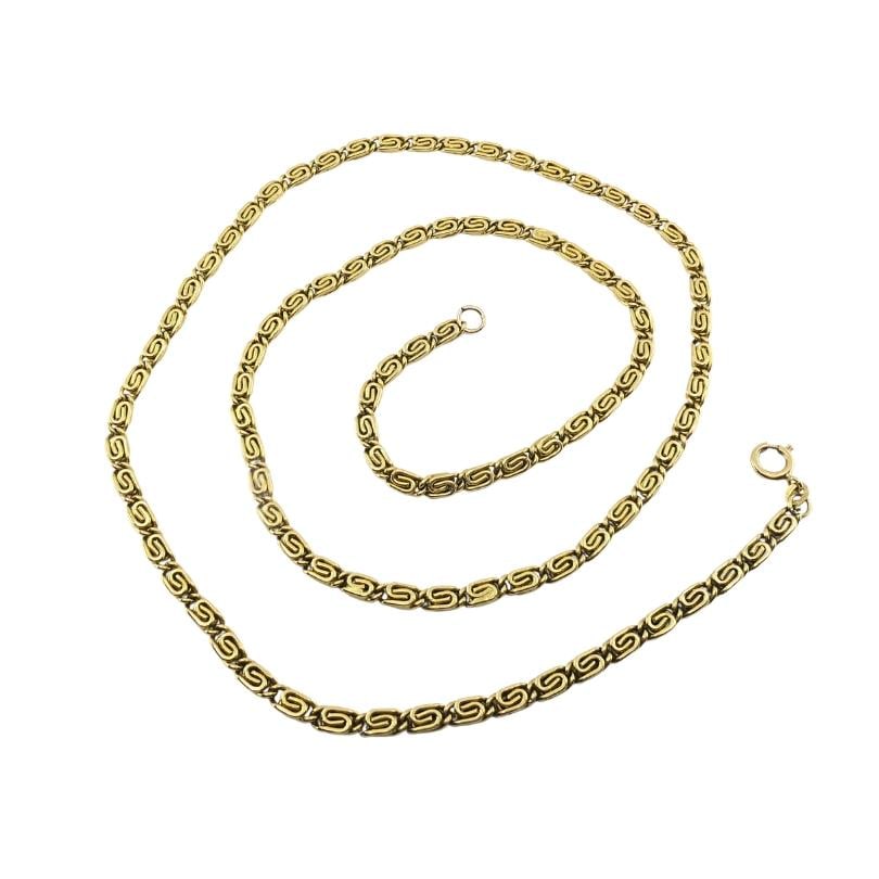 Vintage 18k Gold S-Link Chain Necklace - 4
