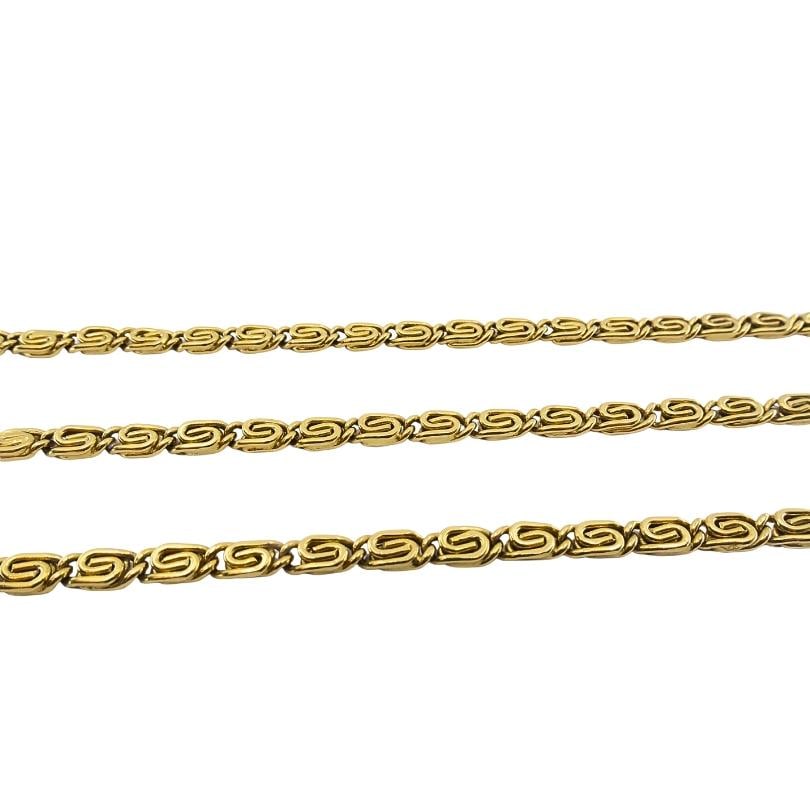 Vintage 18k Gold S-Link Chain Necklace - 5
