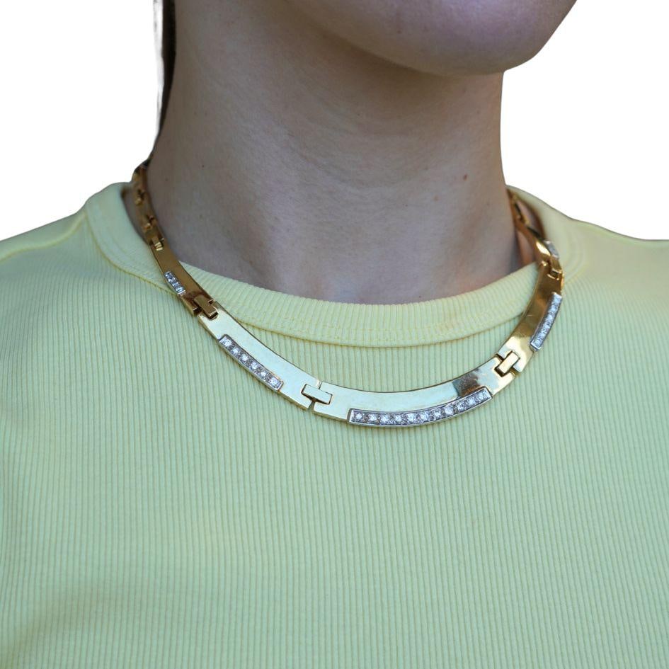 Vintage 14k Two-tone Gold Diamond Necklace - 2