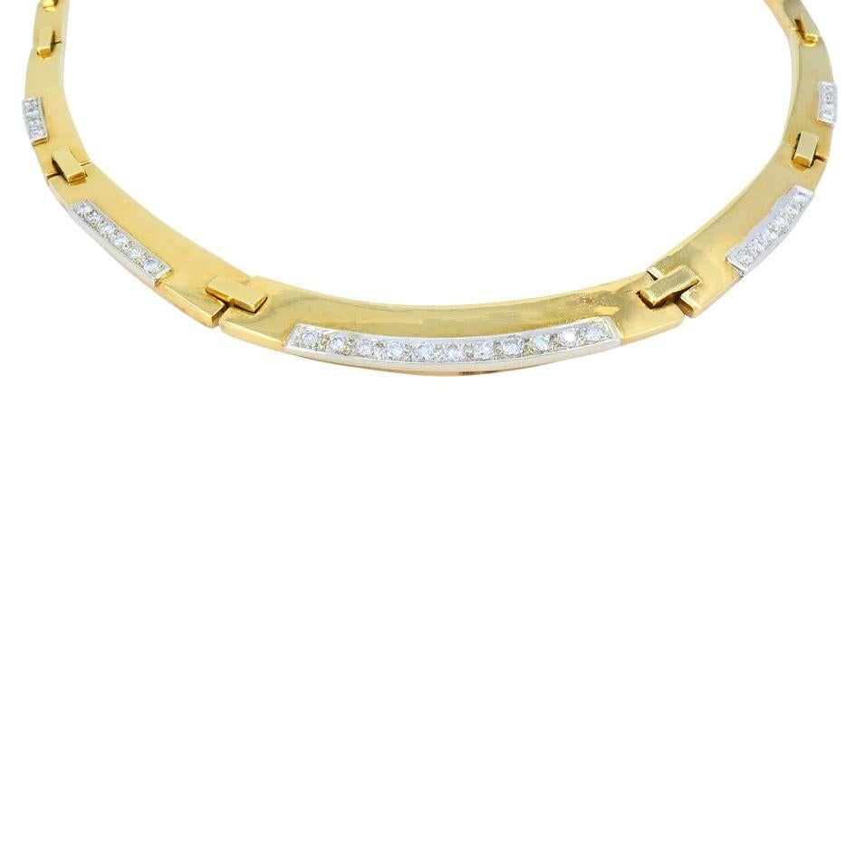 Vintage 14k Two-tone Gold Diamond Necklace - 3