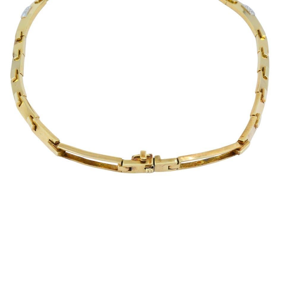 Vintage 14k Two-tone Gold Diamond Necklace - 5