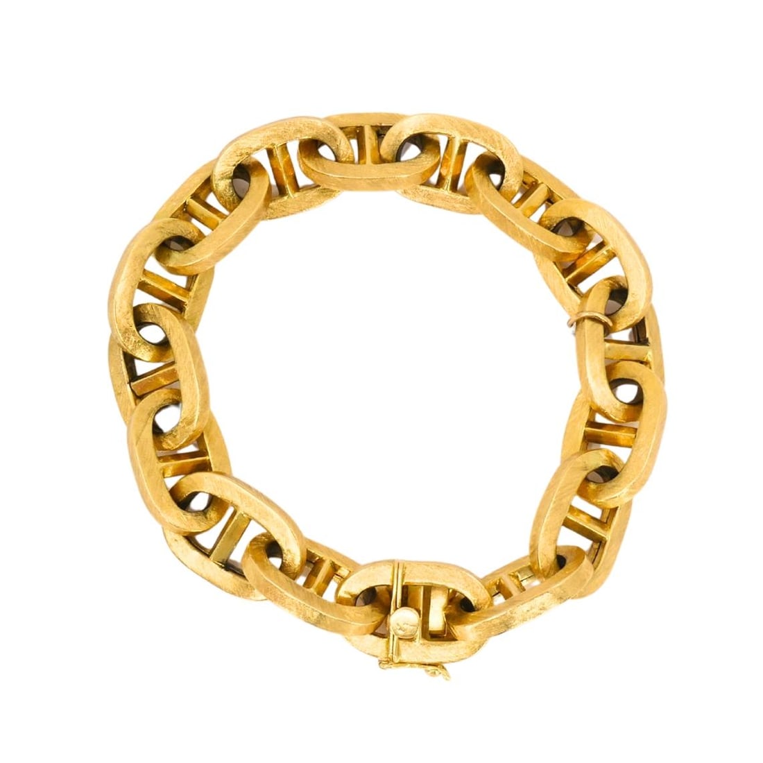 Vintage 18k Gold Mariner Link Bracelet - 3