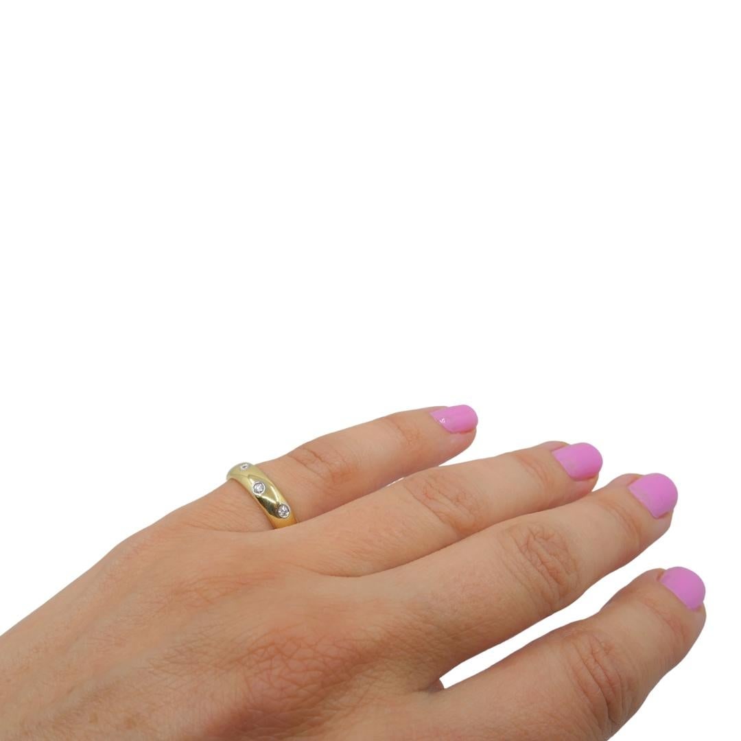 Tiffany & Co. 18k Gold & Platinum Accent Diamond Band Ring - 3