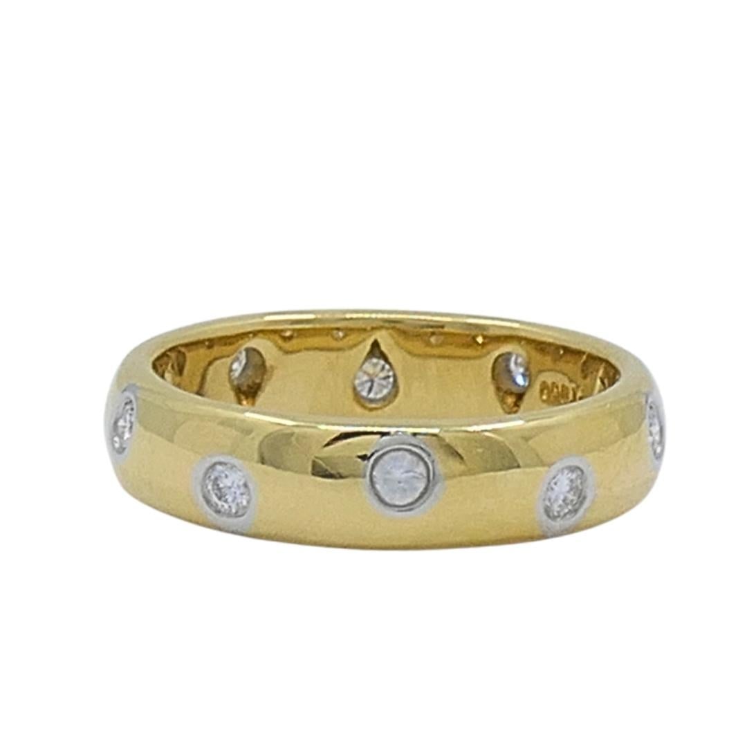 Tiffany & Co. 18k Gold & Platinum Accent Diamond Band Ring - 4