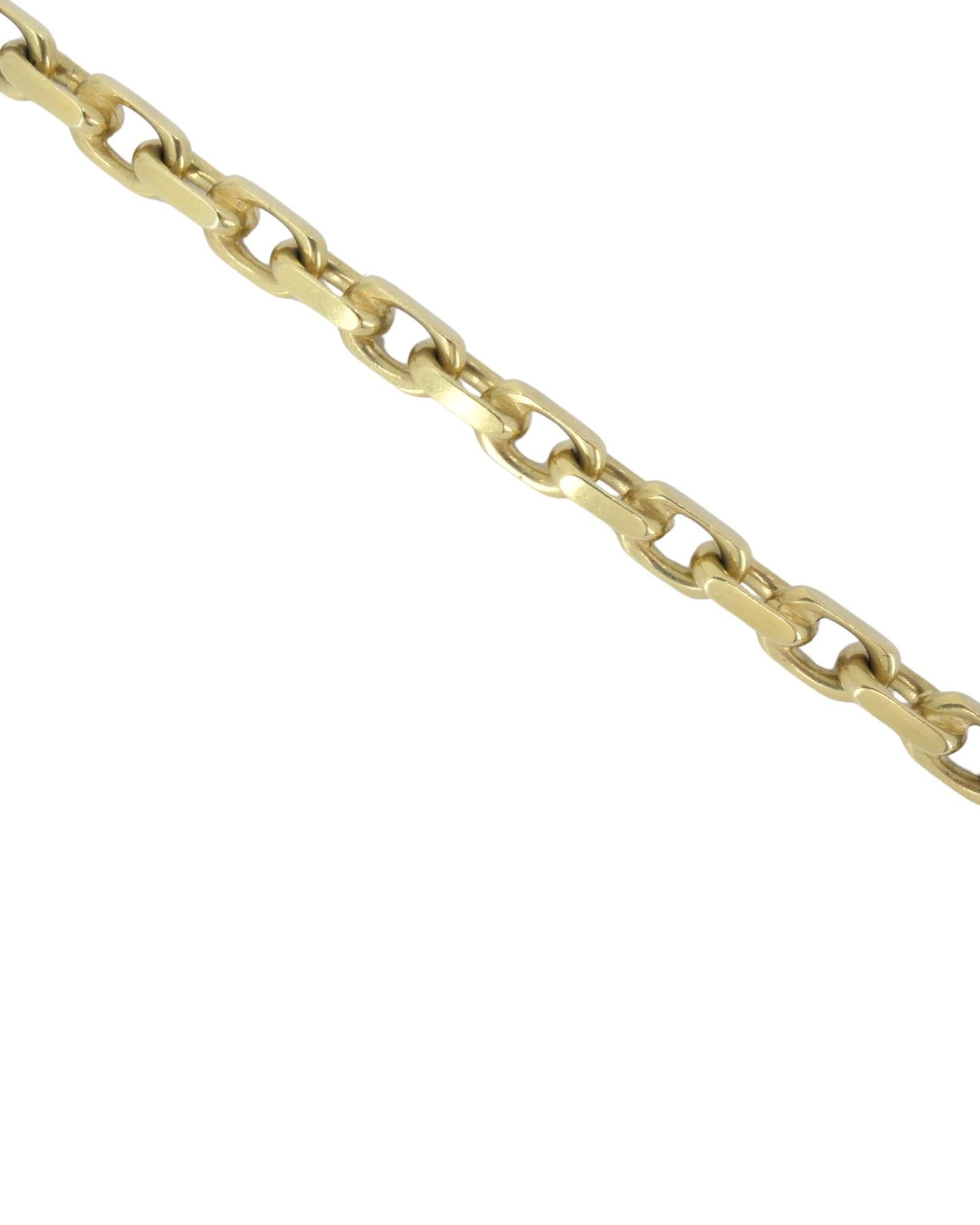 Vintage 18k Gold Charm Bracelet Oval Link Gold Bracelet - 4
