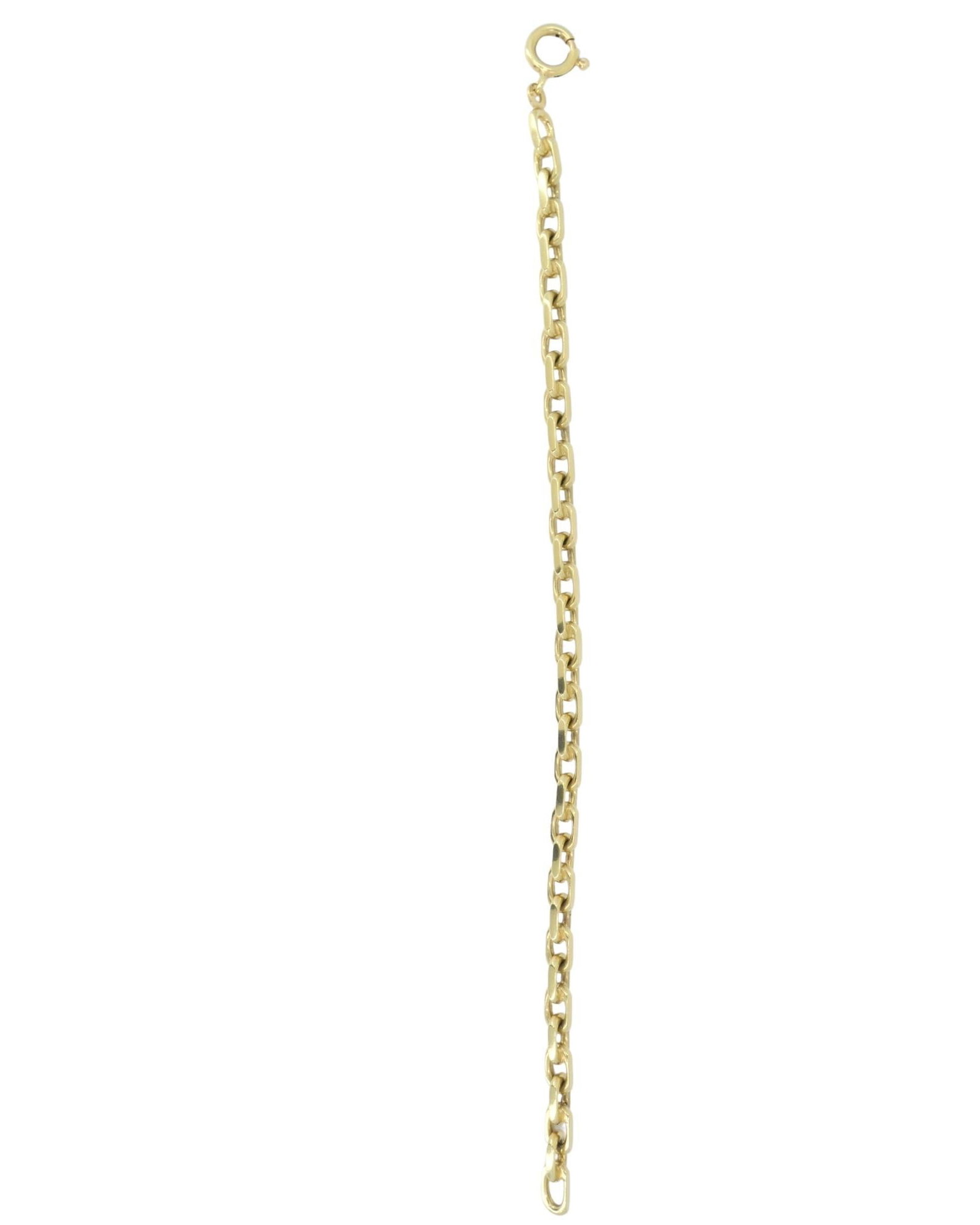 Vintage 18k Gold Charm Bracelet Oval Link Gold Bracelet - 5