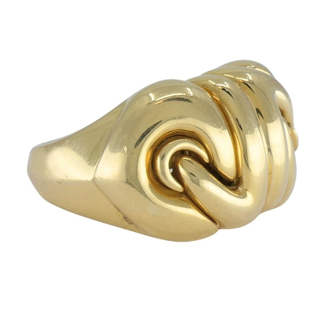 Sculptural 18k Yellow Gold Ring, Size 6.75 - 2
