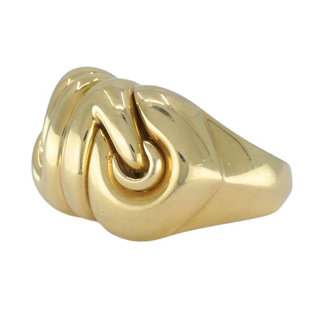 Sculptural 18k Yellow Gold Ring, Size 6.75 - 3