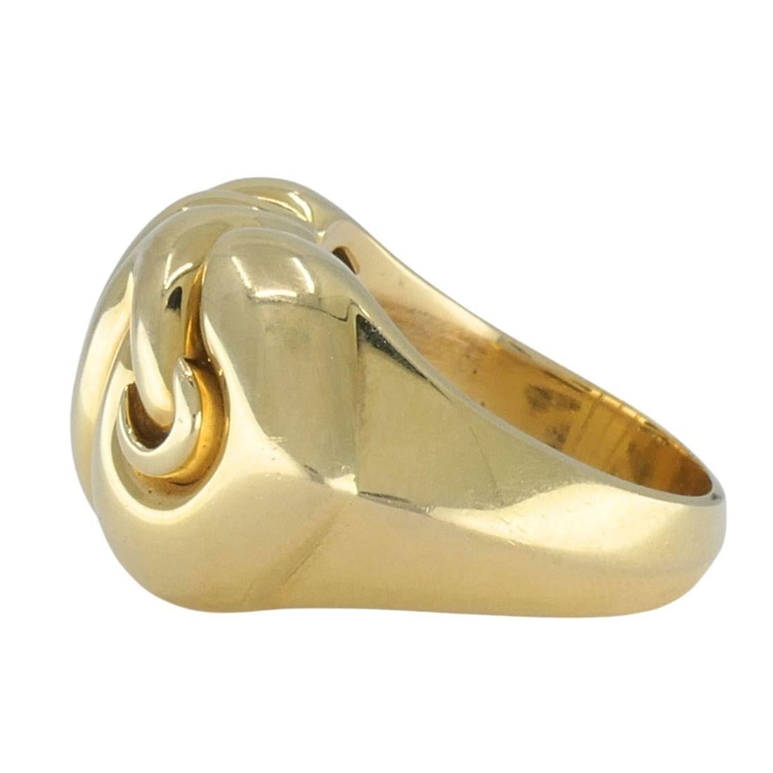Sculptural 18k Yellow Gold Ring, Size 6.75 - 4