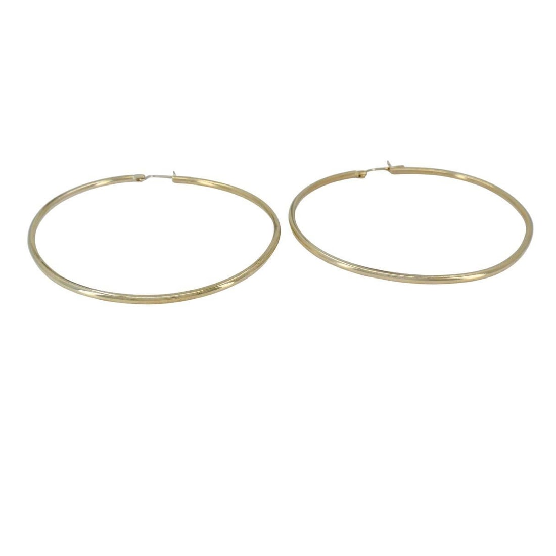 14k Gold Large Hoop Earrings - 5