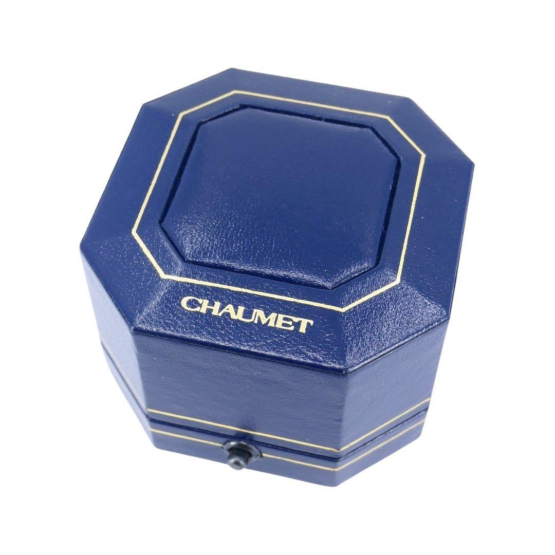 Vintage Chaumet Paris 18k Gold Diamond Ring Original Box - 4