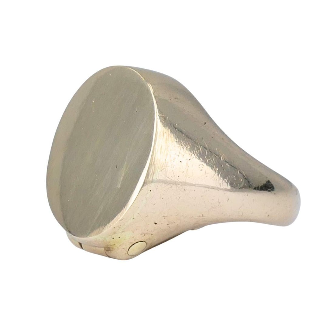 Antique 9ct Gold Watch Key Un-engraved Signet Ring - 3