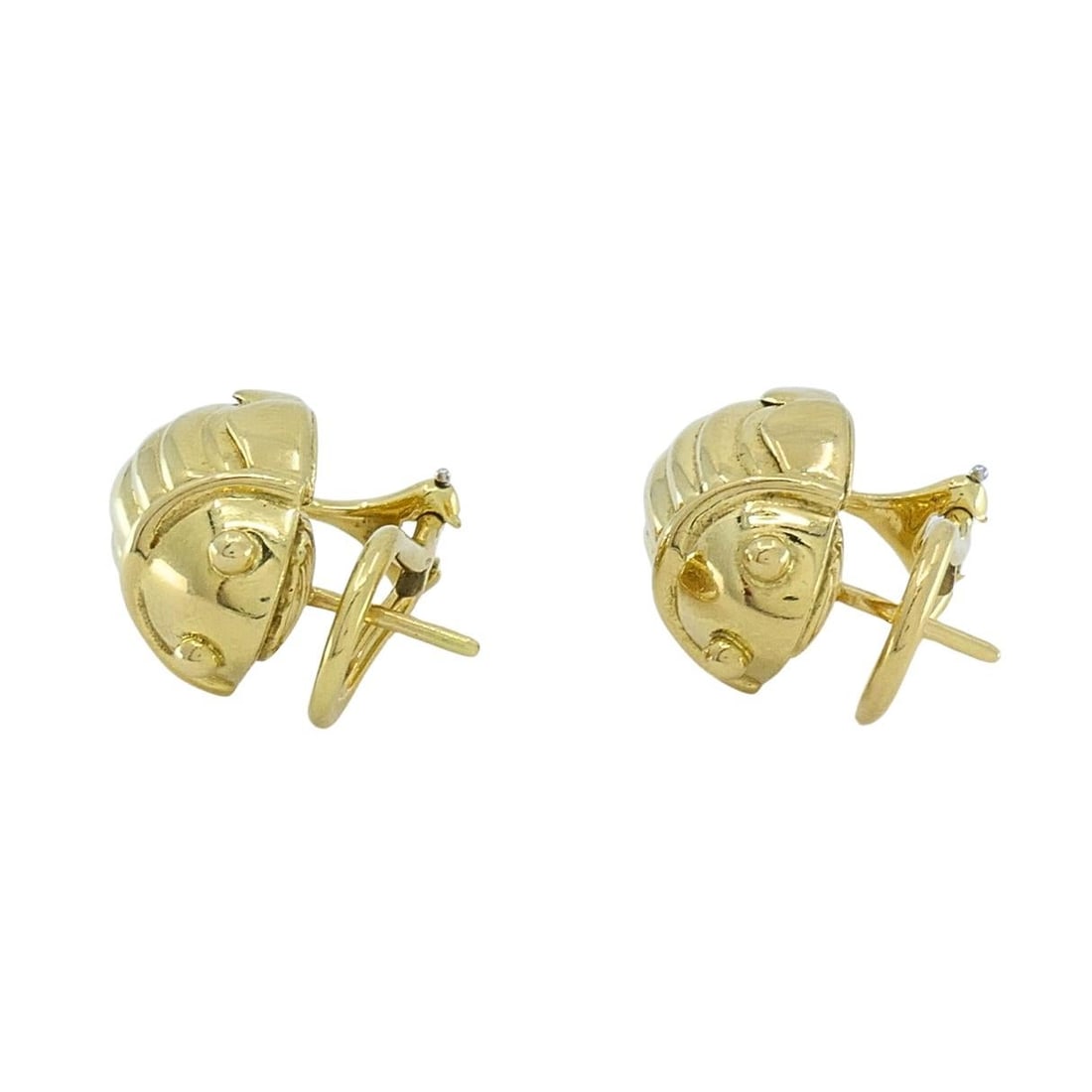 Tiffany & Co. 18k Yellow Gold Scarab Earrings, Circa 1993 - 5