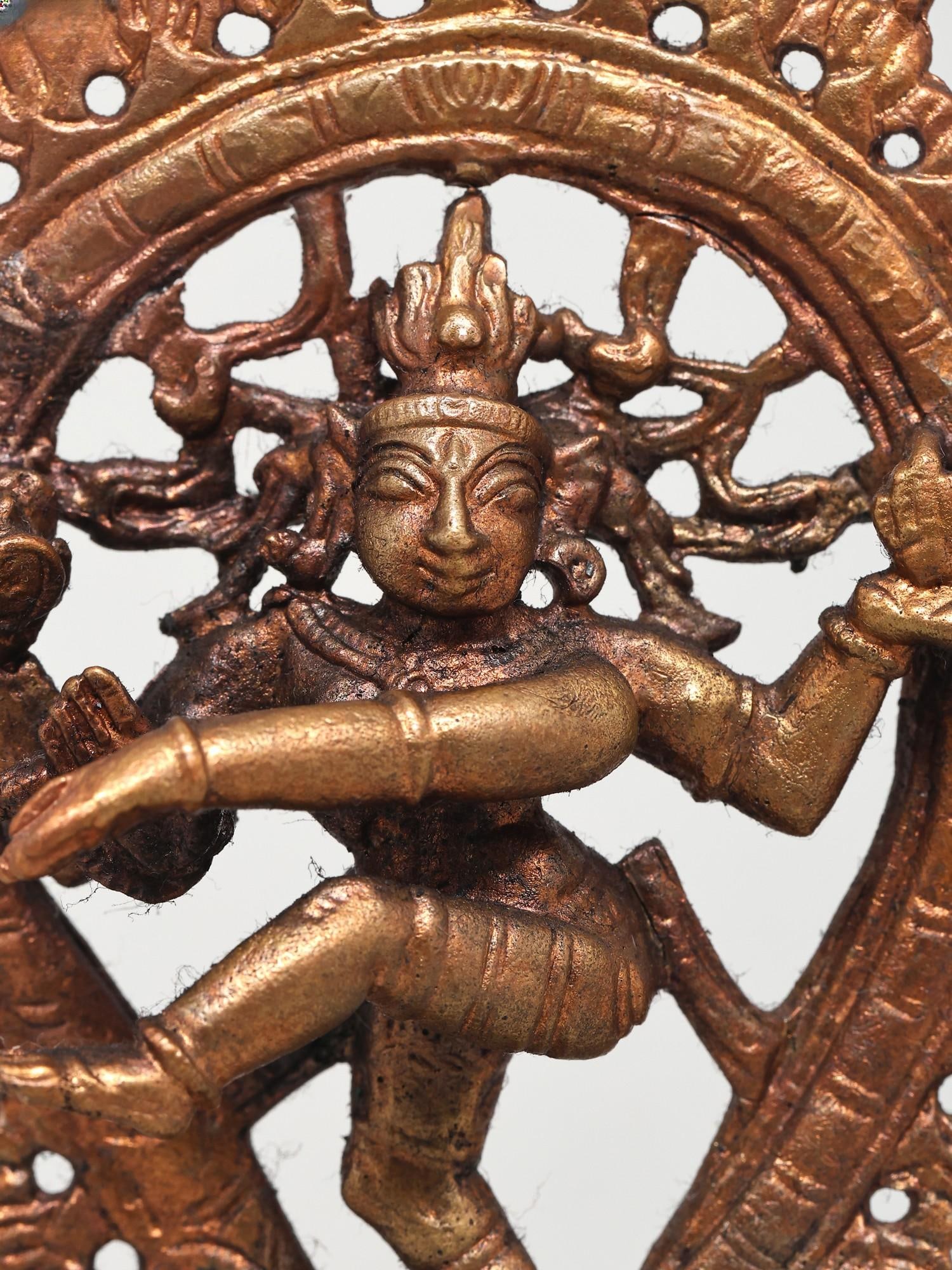 4" Small Nataraja (Dancing Lord Shiva) | Copper Statue - 2