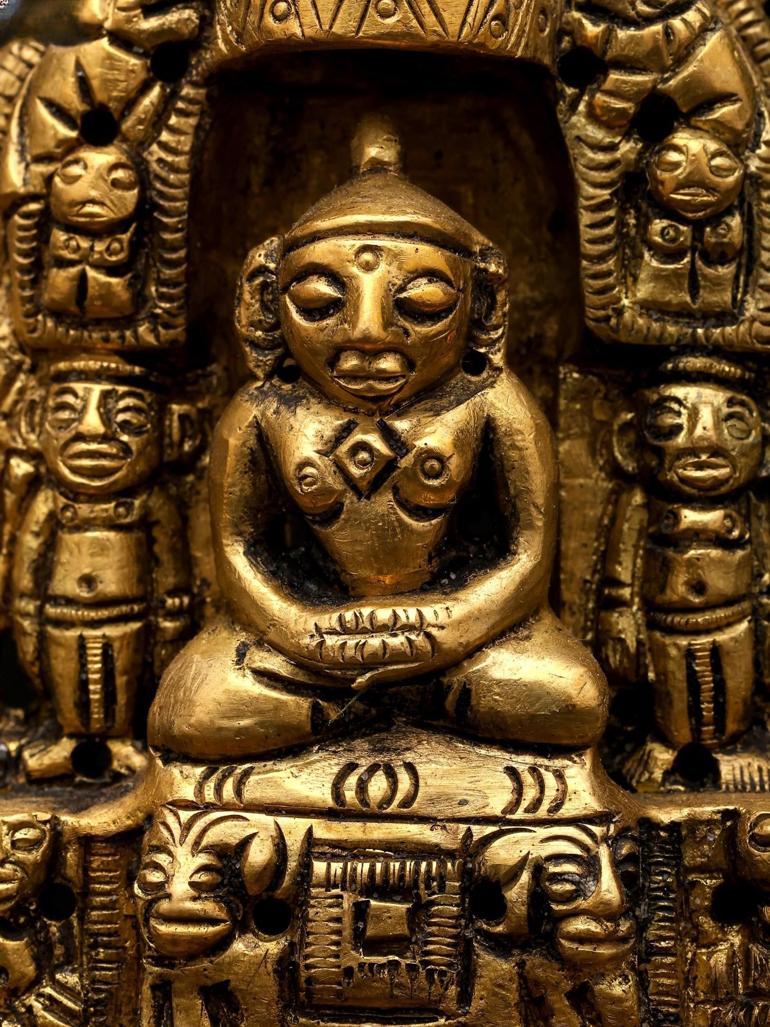 5" Small Brass Jain Temple | Made In India | Handmade - 2