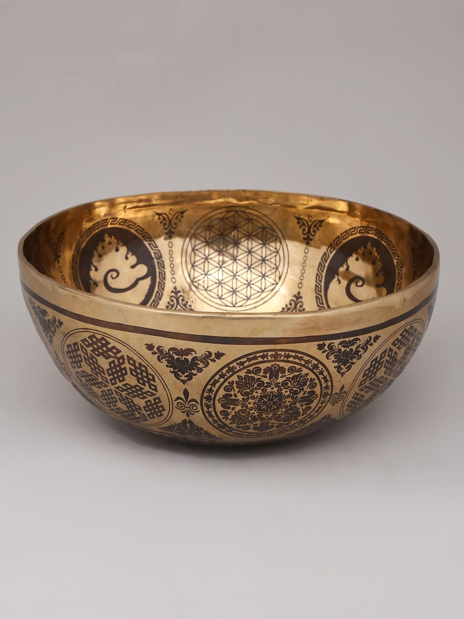 11" Relaxation and Sound Therapy Bronze Singing Bowl | Handmade | Made in India - 2