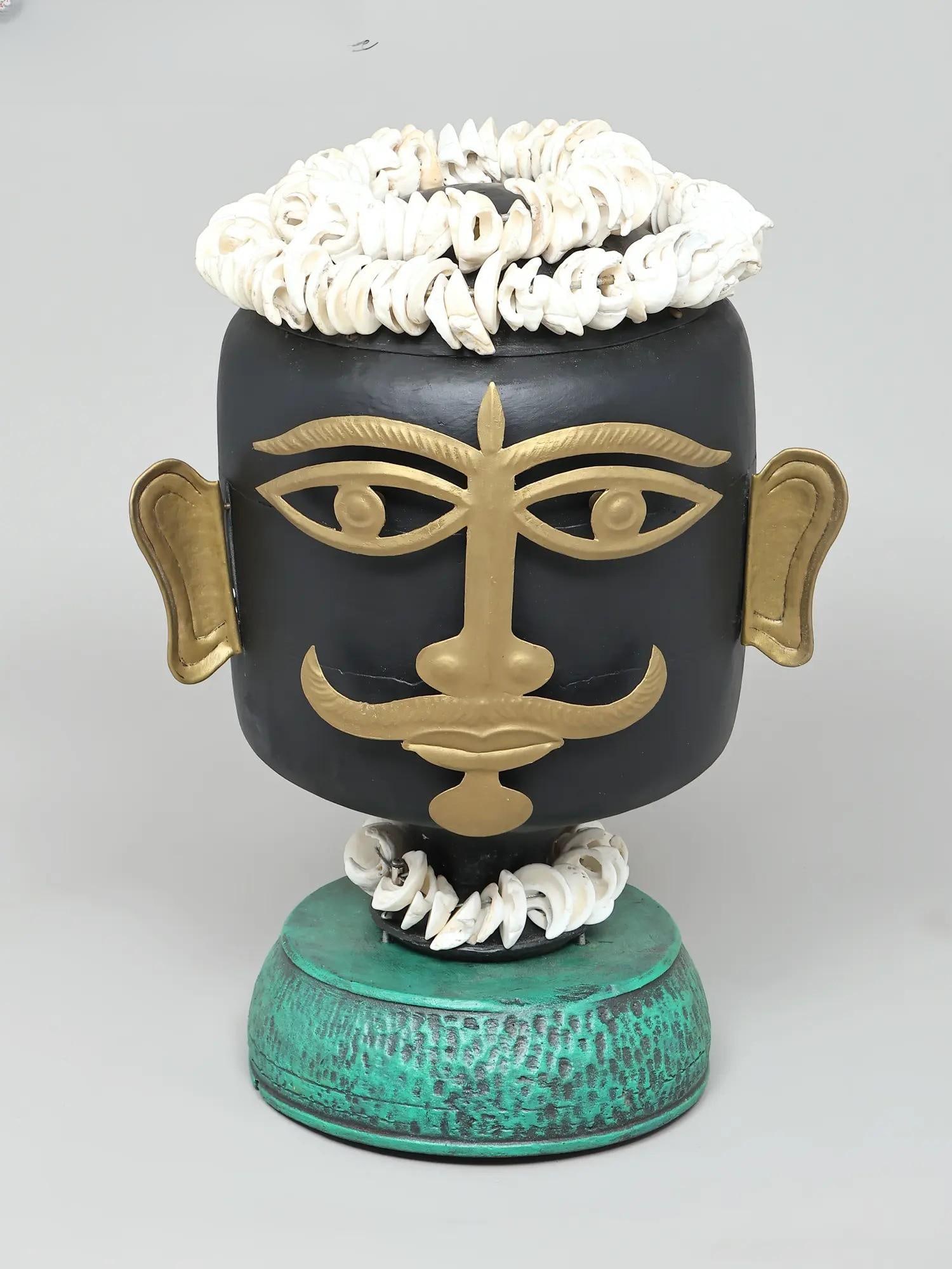 21" Lord Shiva as Bhairava : Embodiment of Eternity | Brass Statue - 2