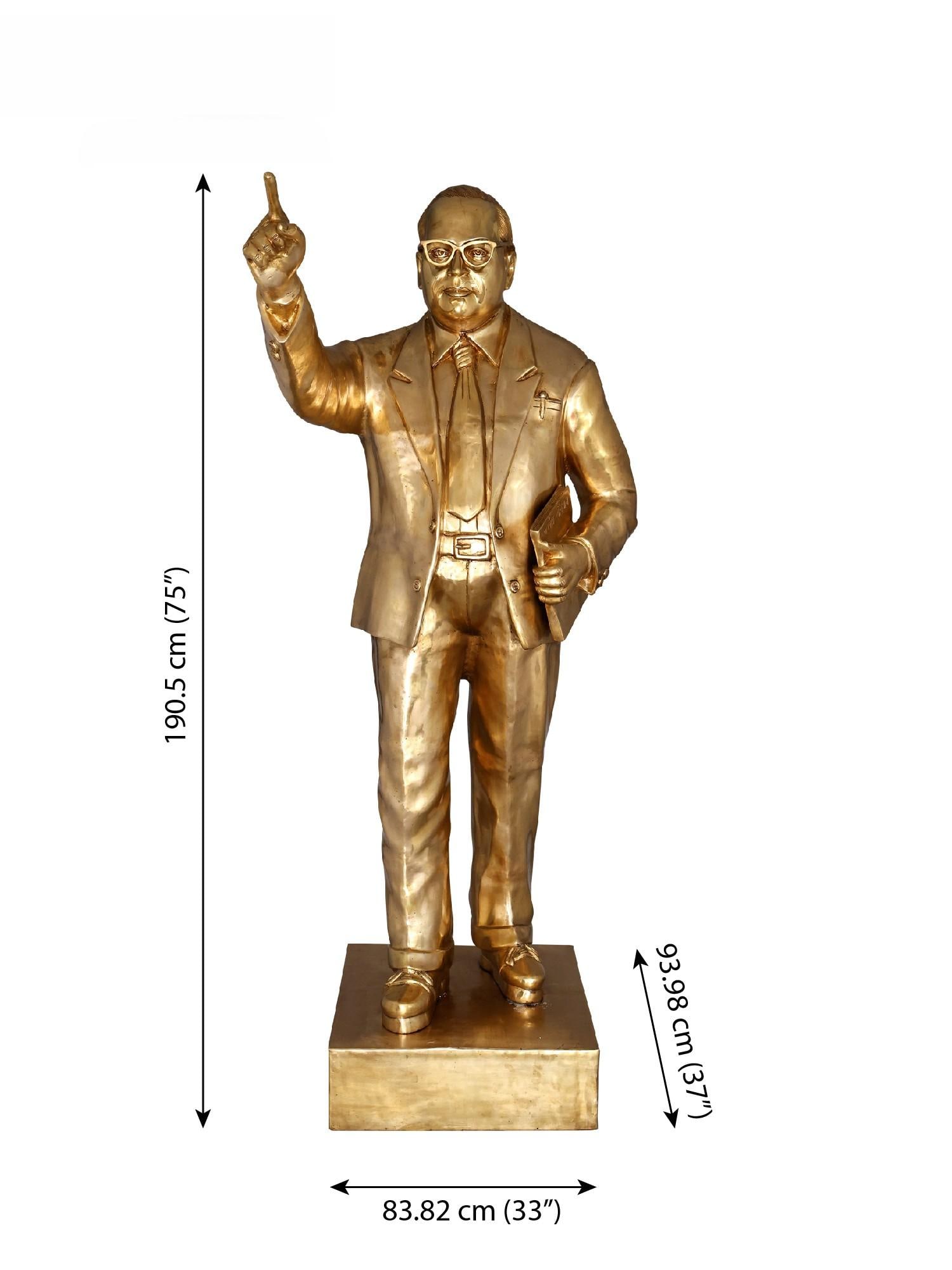 75" Large Size Baba Saheb Dr. Bhimrao Ambedkar - The Father of The Indian Constitution | Brass - 2