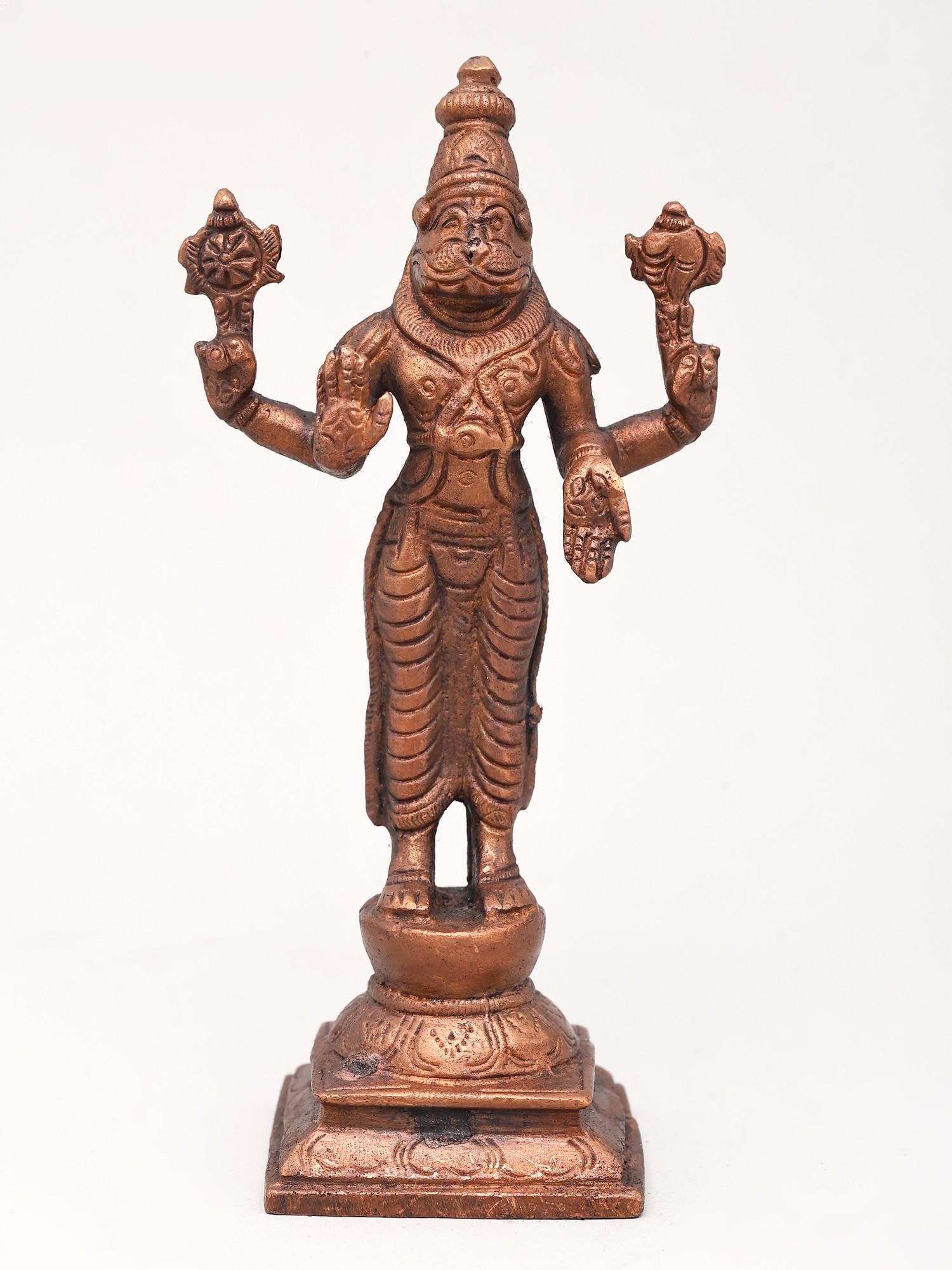 6" Ten Incarnations of Vishnu - Dashavatara | Copper Statue | Made in India - 2