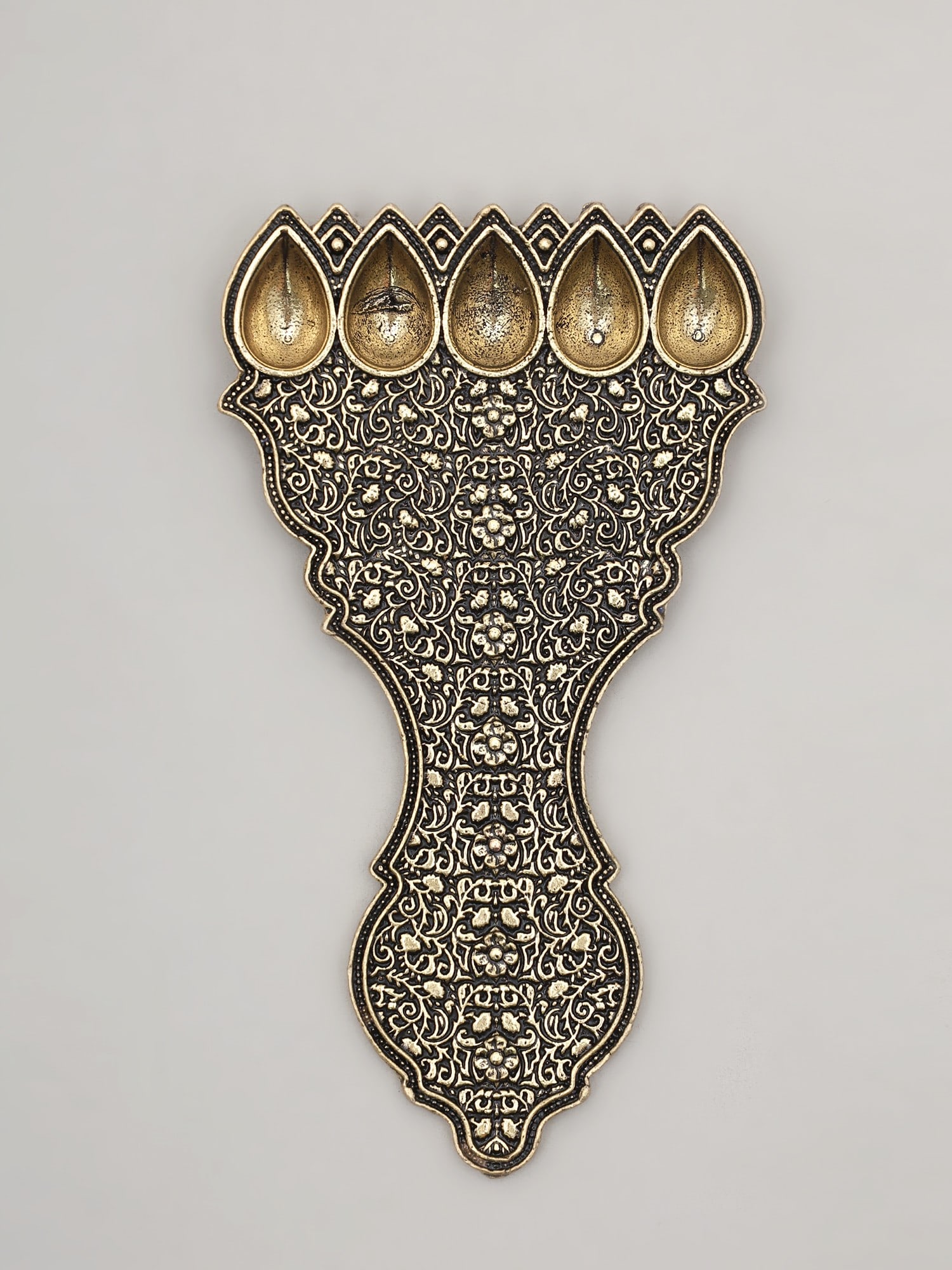 5" Small Superfine Panchamukhi Brass Spoon for Aarti | Handmade Item | Made in India - 2