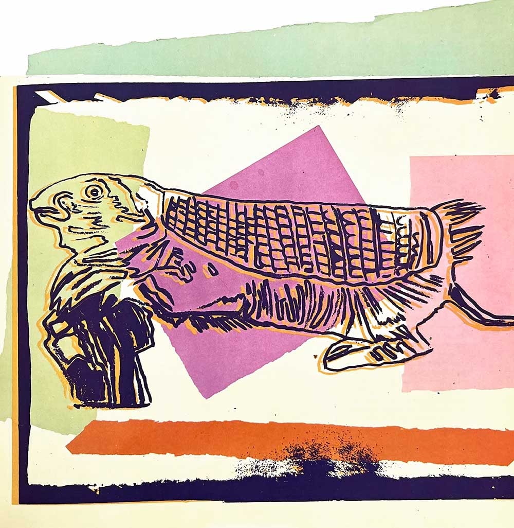 Andy Warhol Mouse Armadillo 1986 Vanishing Animals: Title: Mouse Armadillo Artist: Andy Warhol Country: USA Medium: Offset print Marks: Not signed or numbered nor framed Paper Size: 10.50 x 10.25 inch Printed: 1986 Offset by Sturtz Wutzburg, Germany