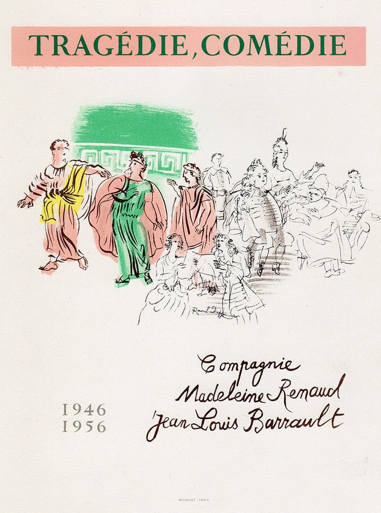 Dufy Lithograph 30 Tragedie comedie Art in posters: Medium: Lithograph 30 Paper size: 12.5 X 9.5 inch Printed: 1959 by Mourlot Freres, France Provenance: Art in posters Book 1959 Condition: Very good; may have slightly toned edges A certificate of