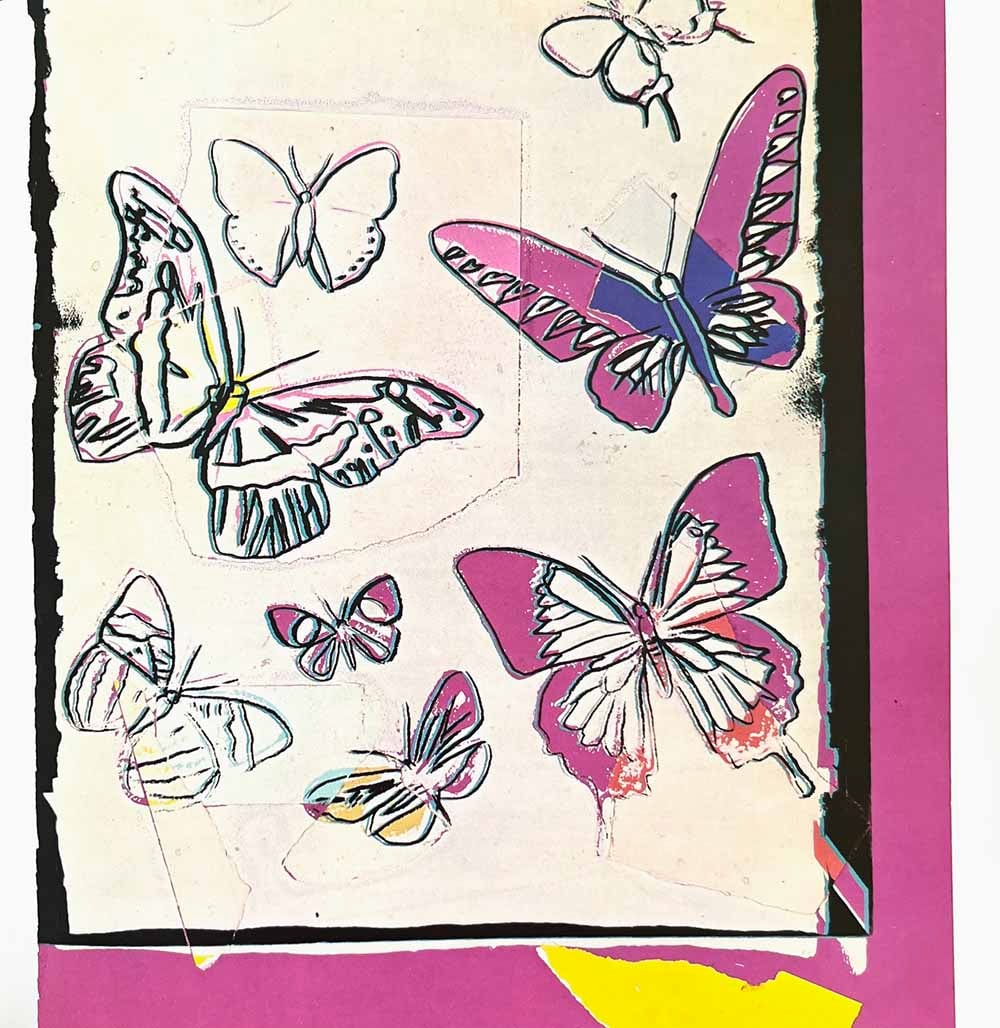 Andy Warhol Butterflies 1986 Vanishing Animals: Title: Butterflies Artist: Andy Warhol Country: USA Medium: Offset print Marks: Not signed or numbered nor framed. Paper Size: 10.50 x 10.25 inch Printed: 1986 Offset by Sturtz Wutzburg, Germany