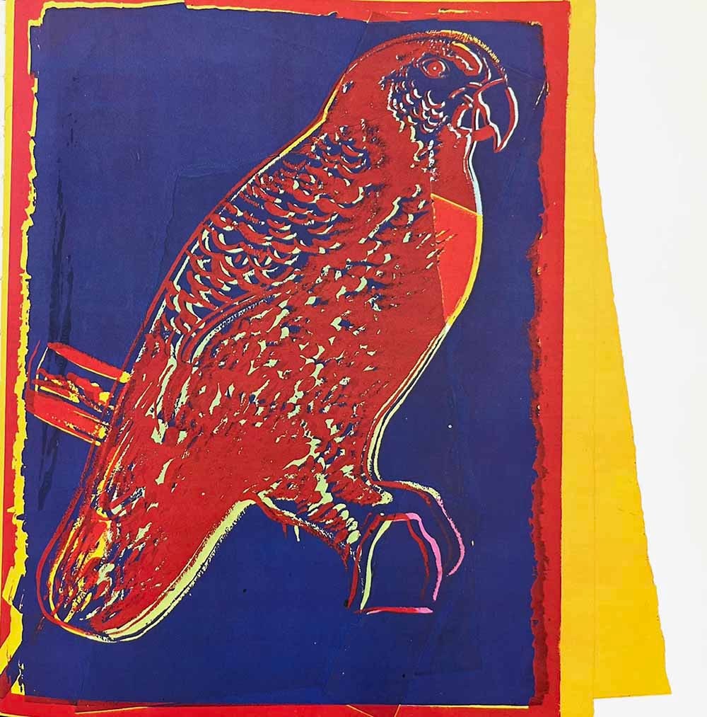 Andy Warhol Puerto Rican Parrot 1986 Vanishing Animals: Title: Puerto Rican Parrot Artist: Andy Warhol Country: USA Medium: Offset print Marks: Not signed or numbered nor framed Paper Size: 10.50 x 10.25 inch Printed: 1986 Offset by Sturtz Wutzburg,