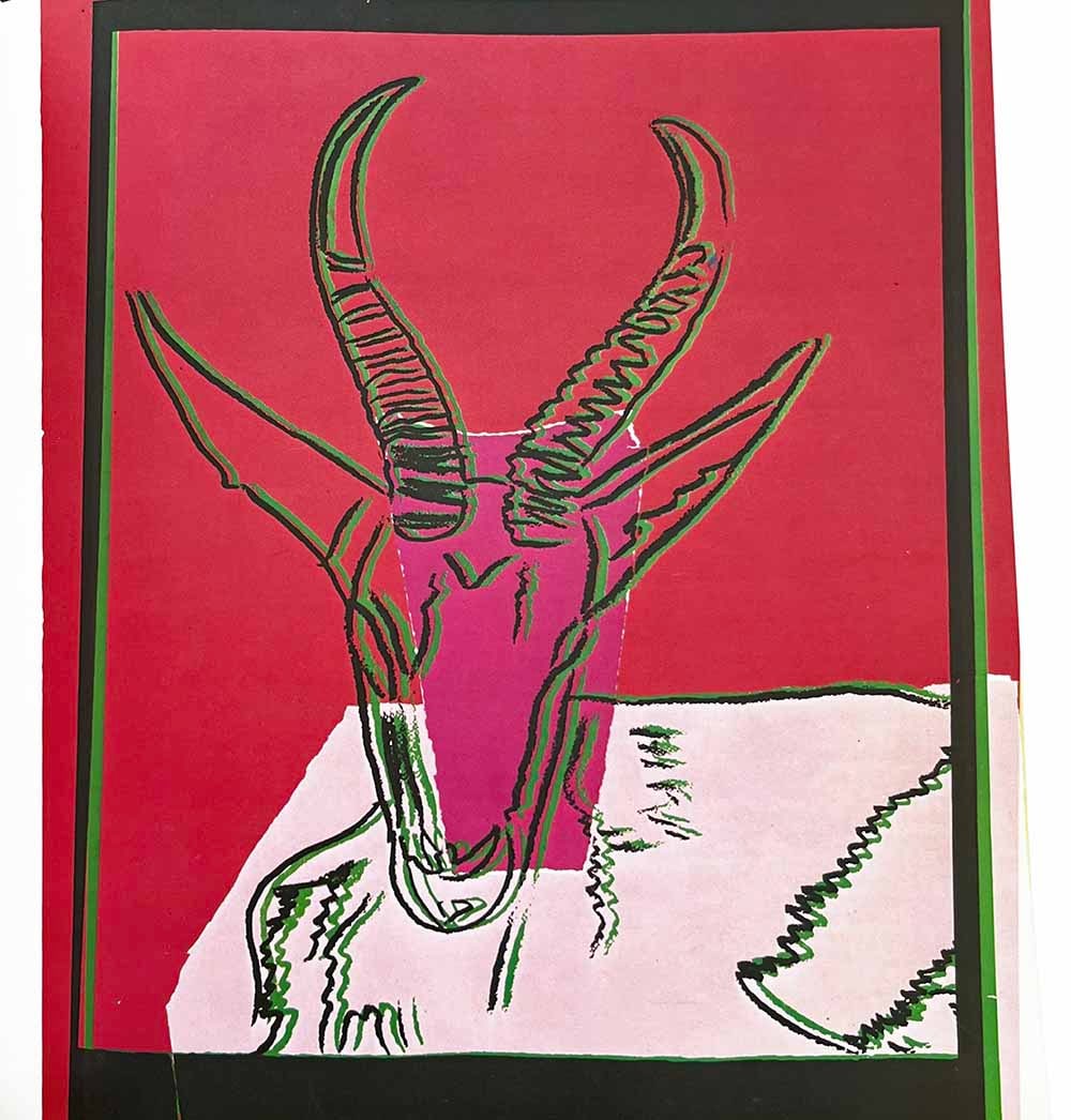 Andy Warhol Sommerring's Gazelle 1986 Vanishing Animals: Title: Sommerring's Gazelle Artist: Andy Warhol Country: USA Medium: Offset print Marks: Not signed or numbered nor framed Paper Size: 10.50 x 10.25 inch Printed: 1986 Offset by Sturtz Wutzburg,