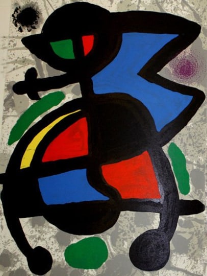 1974 Joan Miro Original Lithograph Sculpture 1: Artist: Joan Miro Country: Spain Title: Sculpture N.1 Medium: Original Lithograph Marks: Not signed, not numbered Size: Velum Paper 11 x 22 inch folded as published Printed: by L'Atelier Arte, France