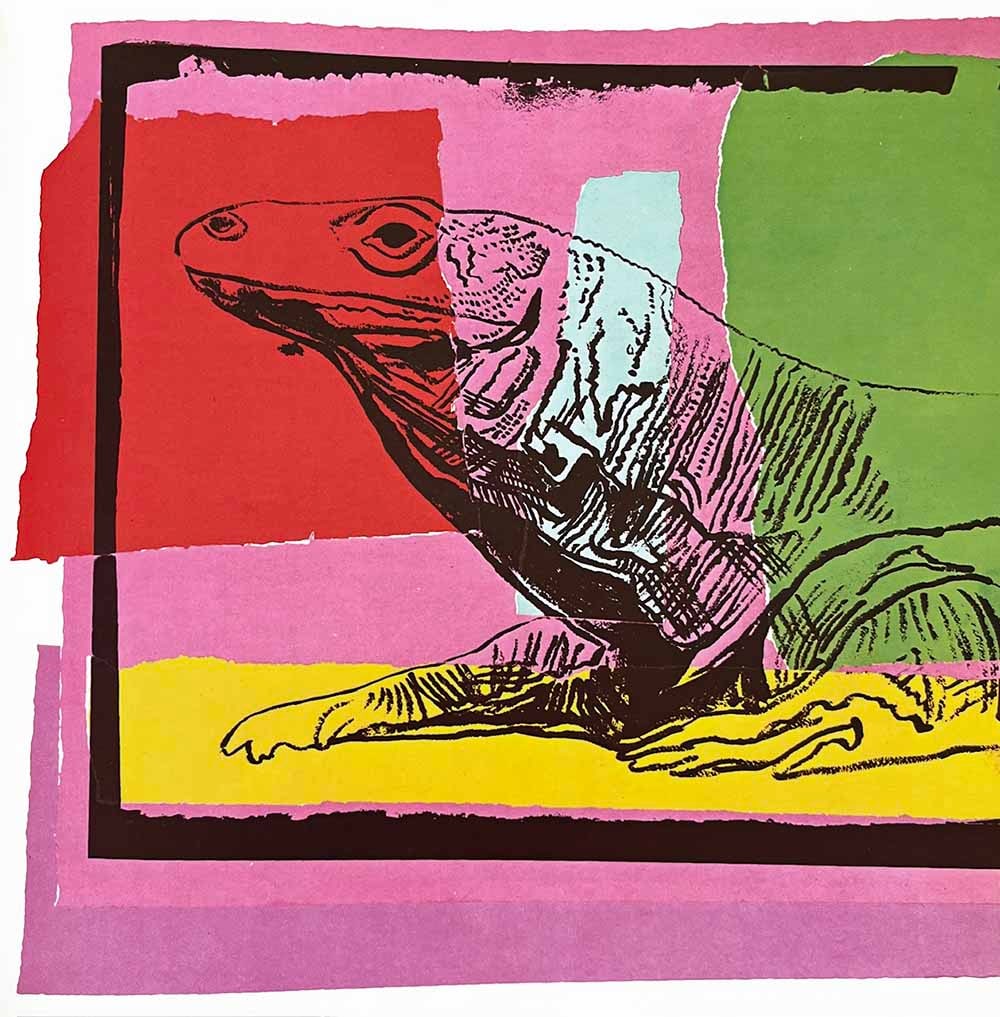 Andy Warhol komod Monitor 1986 Vanishing Animals: Title: komod Monitor Artist: Andy Warhol Country: USA Medium: Offset print Marks: Not signed or numbered nor framed. Paper Size: 10.50 x 10.25 inch Printed: 1986 Offset by Sturtz Wutzburg, Germany