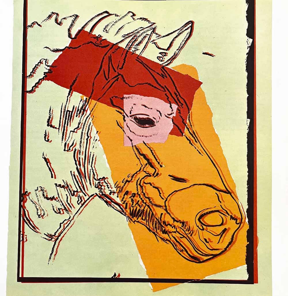 Andy Warhol Mongolian Wild Horse 1986 Vanishing Animals: Title: Mongolian Wild Horse Artist: Andy Warhol Country: USA Medium: Offset print Marks: Not signed or numbered nor framed Paper Size: 10.50 x 10.25 inch Printed: 1986 Offset by Sturtz Wutzburg, Germa
