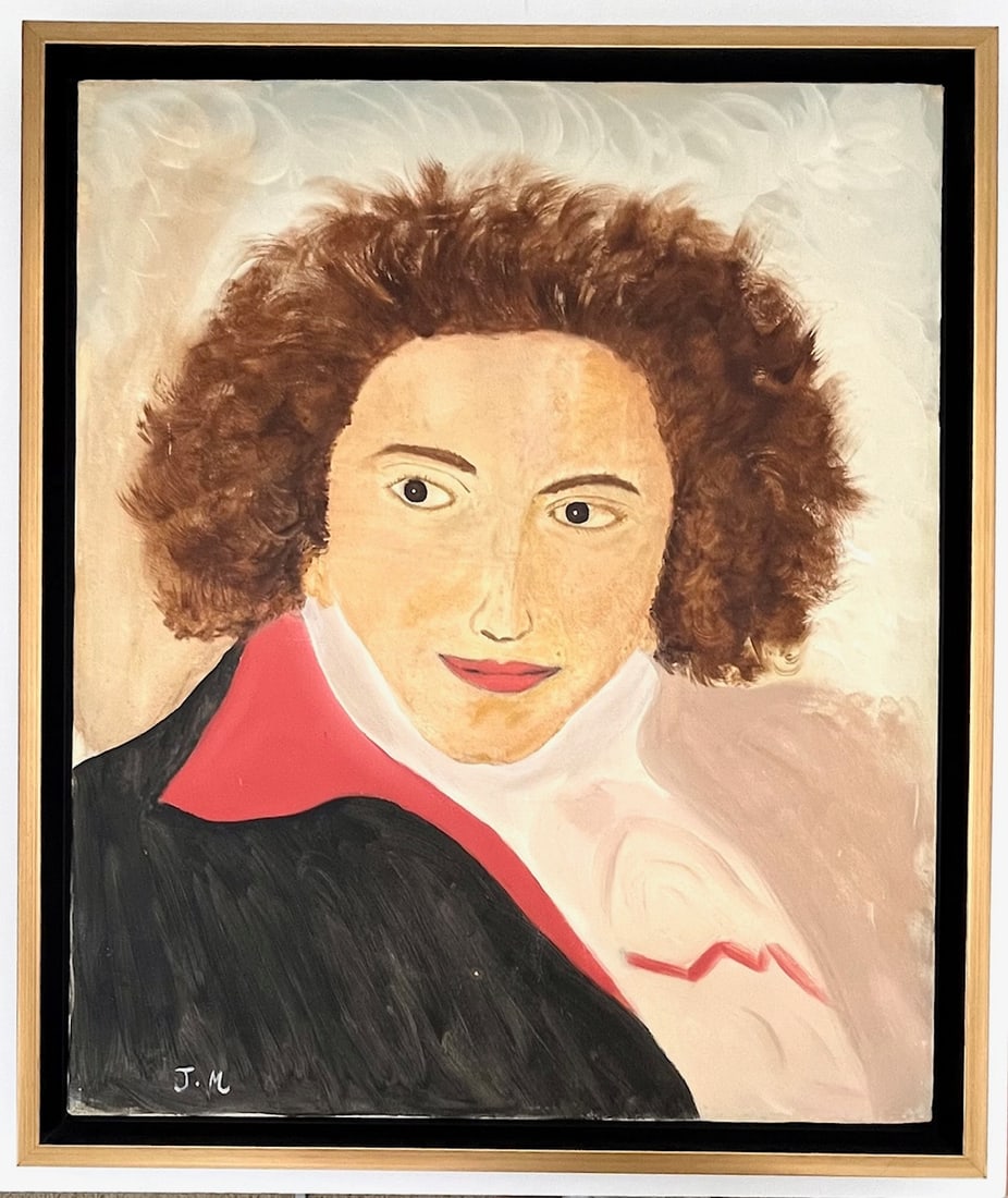 Joseph Merhi El Conde Oil Painting on Canvas in 1989 Framed: Title: El Conde Author: Joseph Merhi Country: USA Medium: Oil painting on Canvas Marks: Created and signed in 1989 Canvas Size: 24 x 20 inch Condition: Excellent Certificate of Authenticity is