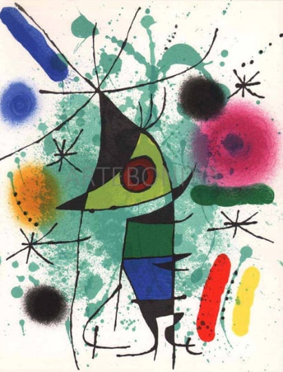 Joan Miro Original Lithograph V1-11 Mourlot 1970: Artist: Joan Miro Country: Spain Title: Untitled vol 1-11 Medium: Original Lithograph Marks: Not signed not numbered Size: 12.50 x 9.75 inch Printed: 1970 by Mourlot France Provenance: Joan Miro