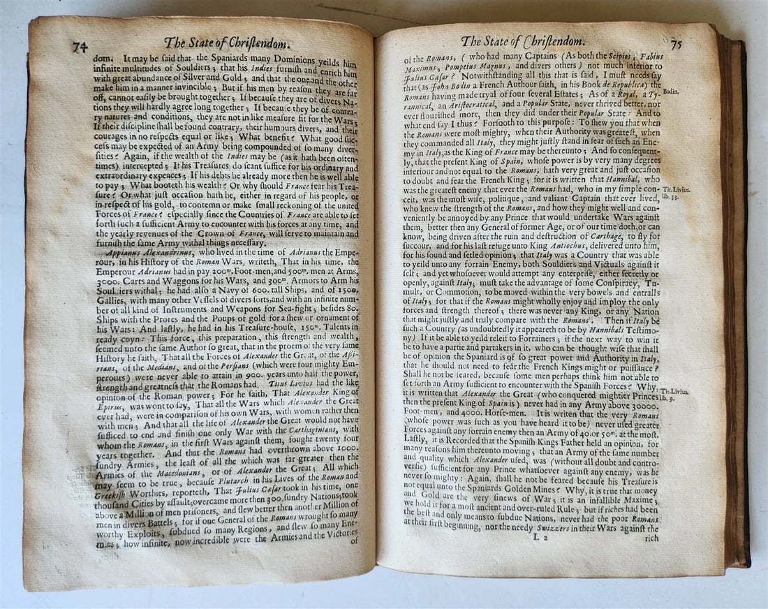 1667 The State of Christendom by Sir Henry Wotton antique 17th century - 7