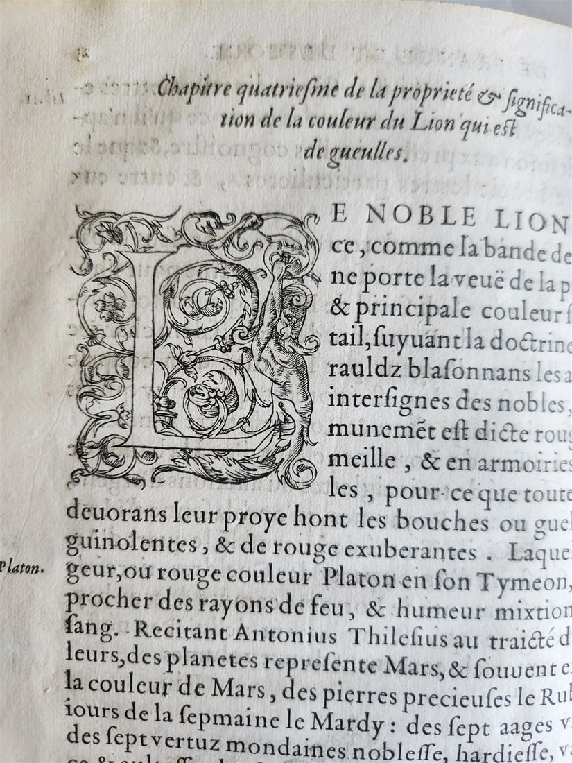1555 WORK ON HERALDRY OF FRANCE SCOTLAND & LORRAINE antique 16th century - 7