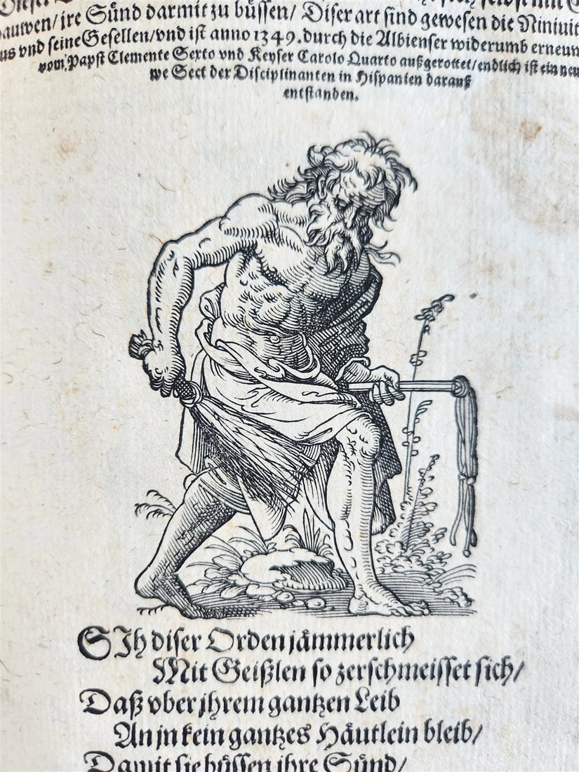 1585 ORDERS of CATHOLIC CHURCH Lonicer ILLUSTRATED by JOST AMMAN antique VELLUM - 2