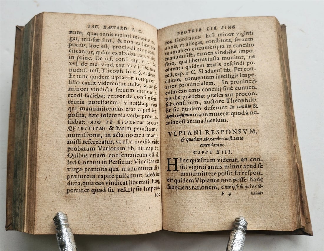 1586 ROMAN LAW TREATISE by FLEMISH JURIST Jacobus RAEVARDUS antique 16th century - 7