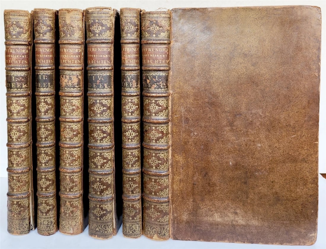 1727 HISTORY of CEREMONIES CUSTOMS of ALL PEOPLE 6 VOLUMES antique ILLUSTRATED - 2