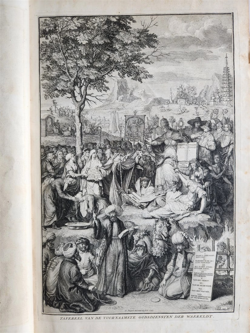 1727 HISTORY of CEREMONIES CUSTOMS of ALL PEOPLE 6 VOLUMES antique ILLUSTRATED - 4