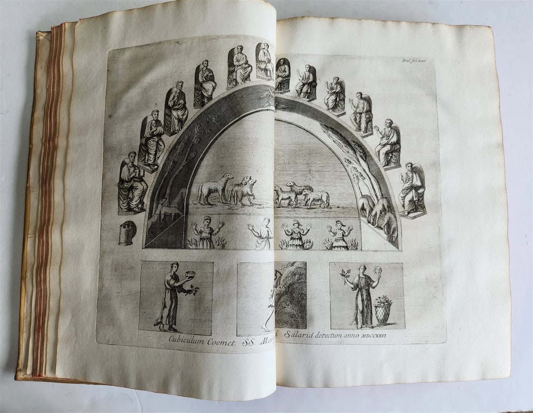 1728 LIVES of ROMAN POPES by Anastasius Bibliothecarius VELLUM FOLIO antique - 2