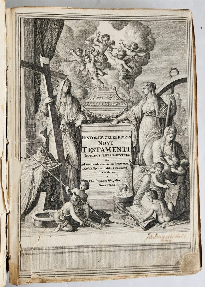 1712 BIBLE HISTORY antique ILLUSTRATED 158 ENGRAVINGS for OLD AND NEW TESTAMENT - 2