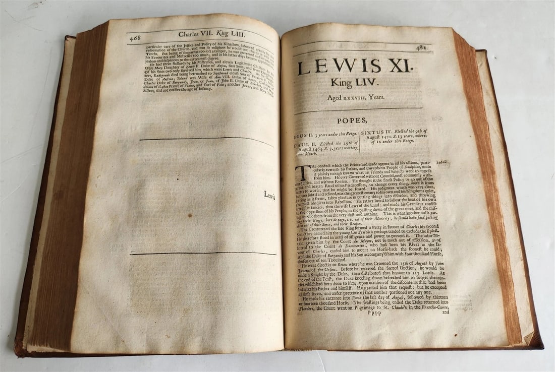 1683 HISTORY of FRANCE in ENGLISH by Francois Eudes de Mezeray antique FOLIO - 6